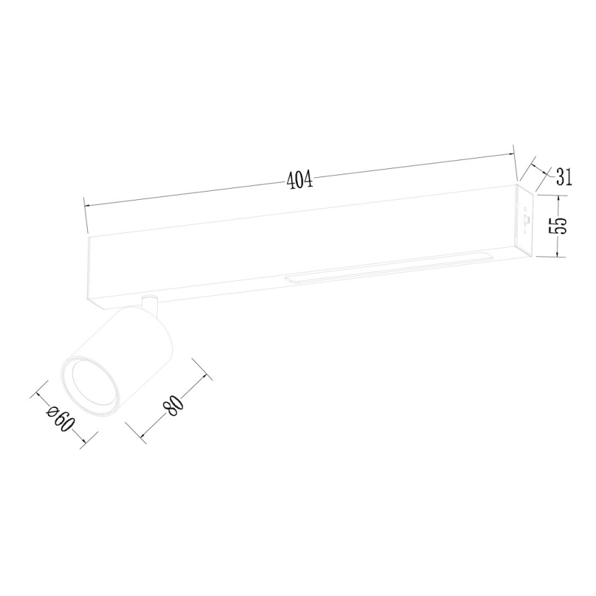 LED spot MAGNET LED/5W/230V + 1xGU10/60W 3000/4000K zwart