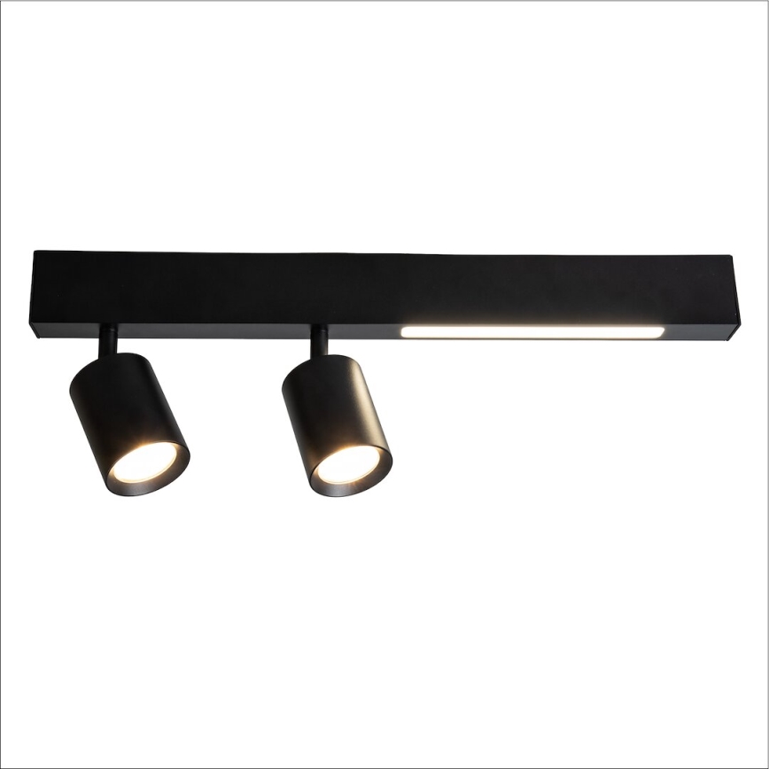 LED spot MAGNET LED/5W/230V + 2xGU10/60W 3000/4000K zwart