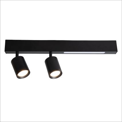 LED spot MAGNET LED/5W/230V + 2xGU10/60W 3000/4000K zwart