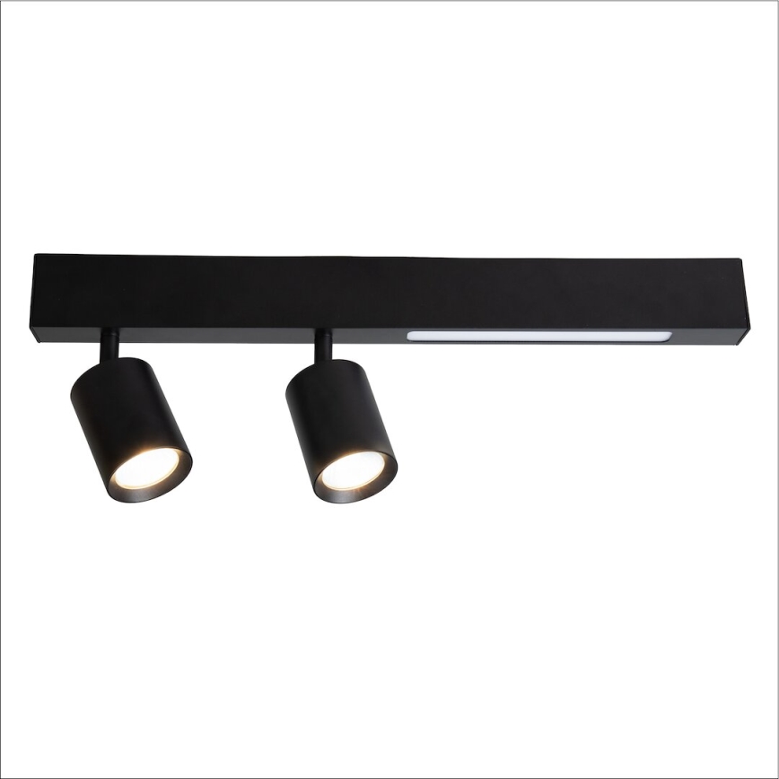 LED spot MAGNET LED/5W/230V + 2xGU10/60W 3000/4000K zwart
