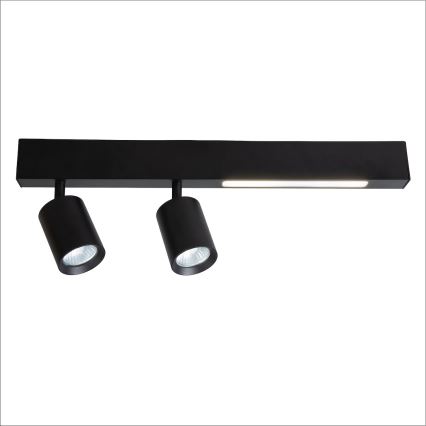 LED spot MAGNET LED/5W/230V + 2xGU10/60W 3000/4000K zwart