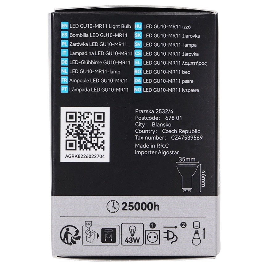 LED-spot MR11 GU10/4W/230V 3000K 60° - BRILAGI