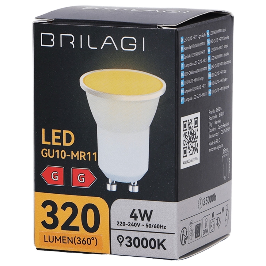 LED-spot MR11 GU10/4W/230V 3000K - BRILAGI