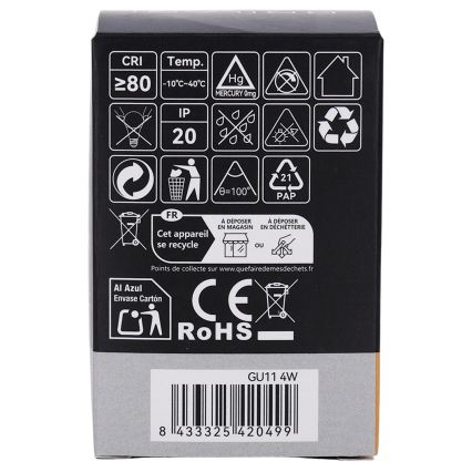 LED-spot MR11 GU10/4W/230V 3000K - BRILAGI