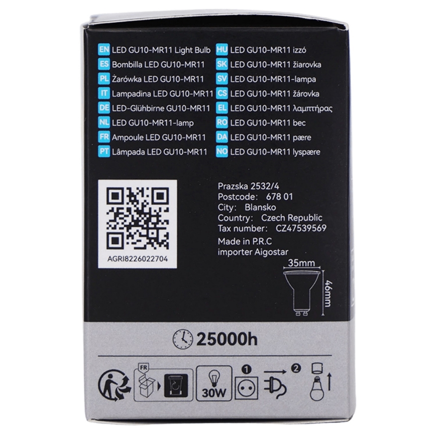 LED-spot MR11 GU10/4W/230V 3000K - BRILAGI