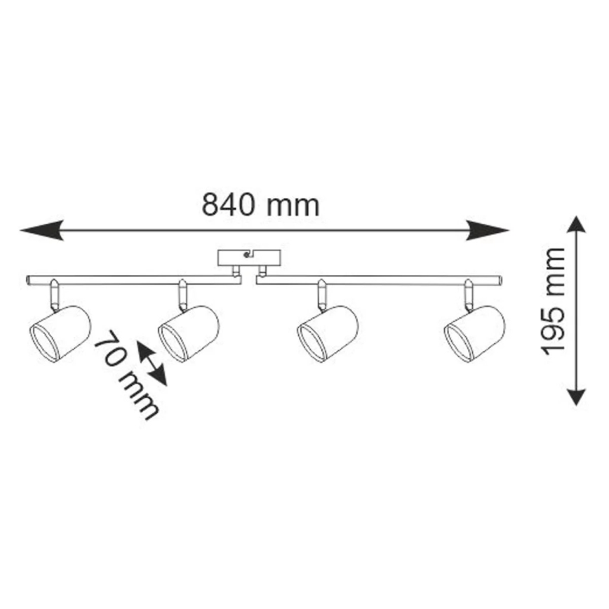 LED Spot RAWI 4xLED/4,2W/230V wit