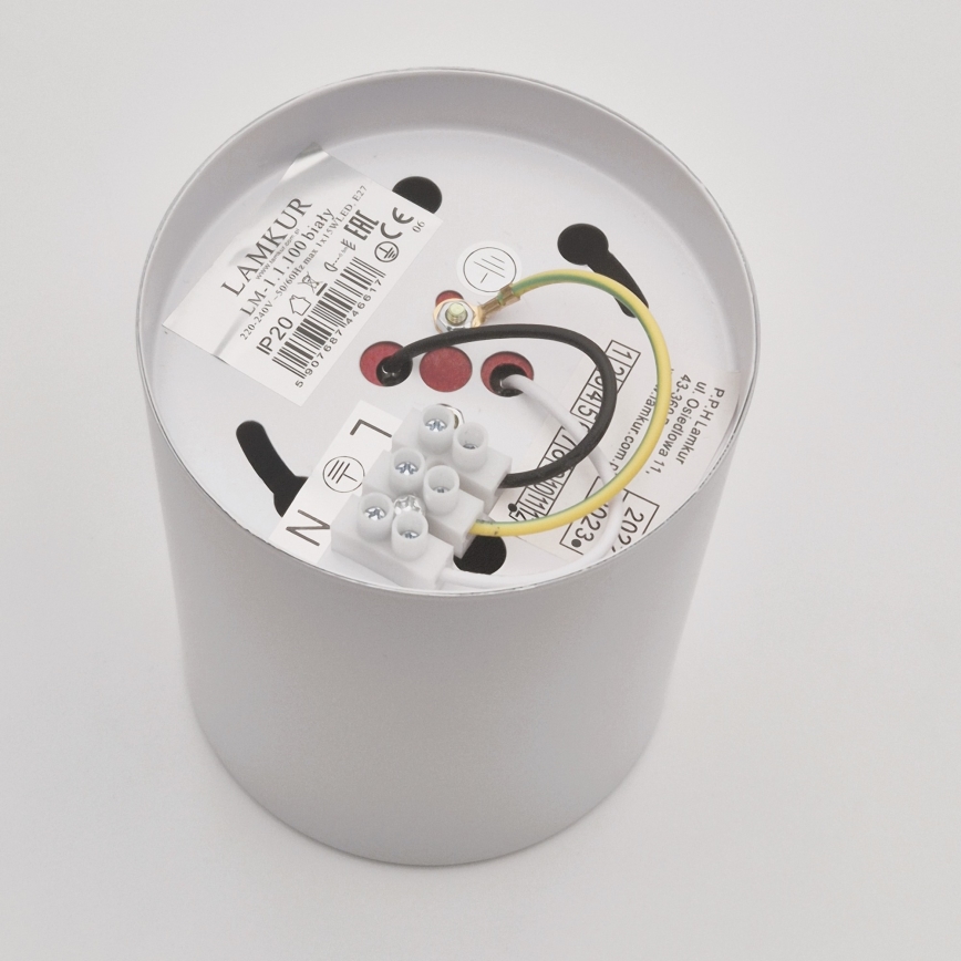 LED spot TACO 1xE27/15W/230V wit