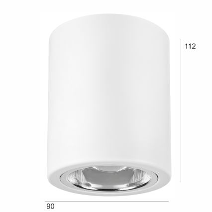 LED spot TACO 1xE27/15W/230V wit