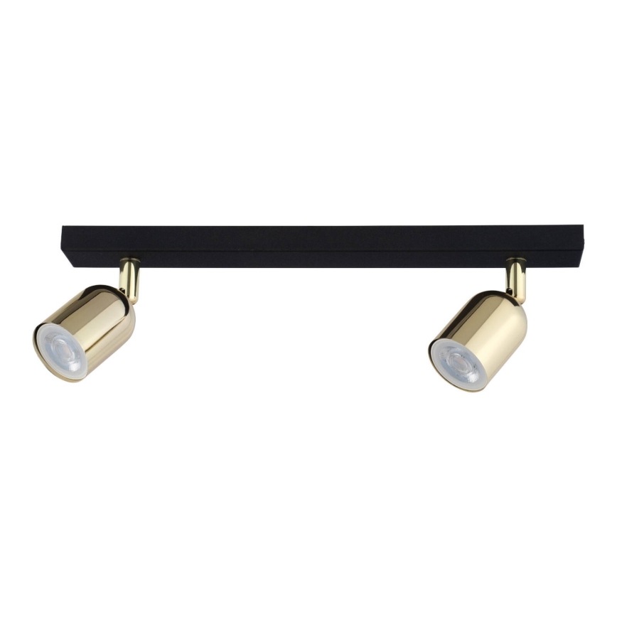 LED-spot TOP 2xGU10/10W/230V zwart/goud
