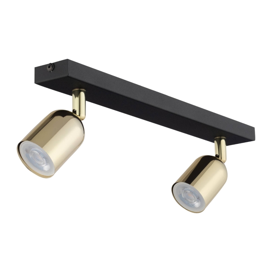 LED-spot TOP 2xGU10/10W/230V zwart/goud