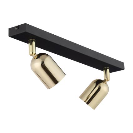 LED-spot TOP 2xGU10/10W/230V zwart/goud