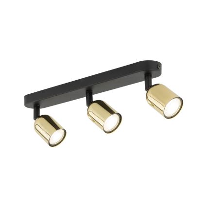 LED-spot TOP 3xGU10/10W/230V zwart/goud