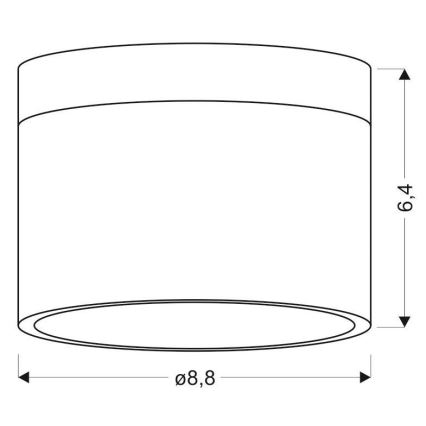 LED Spot TUBA LED/9W/230V wit/zwart
