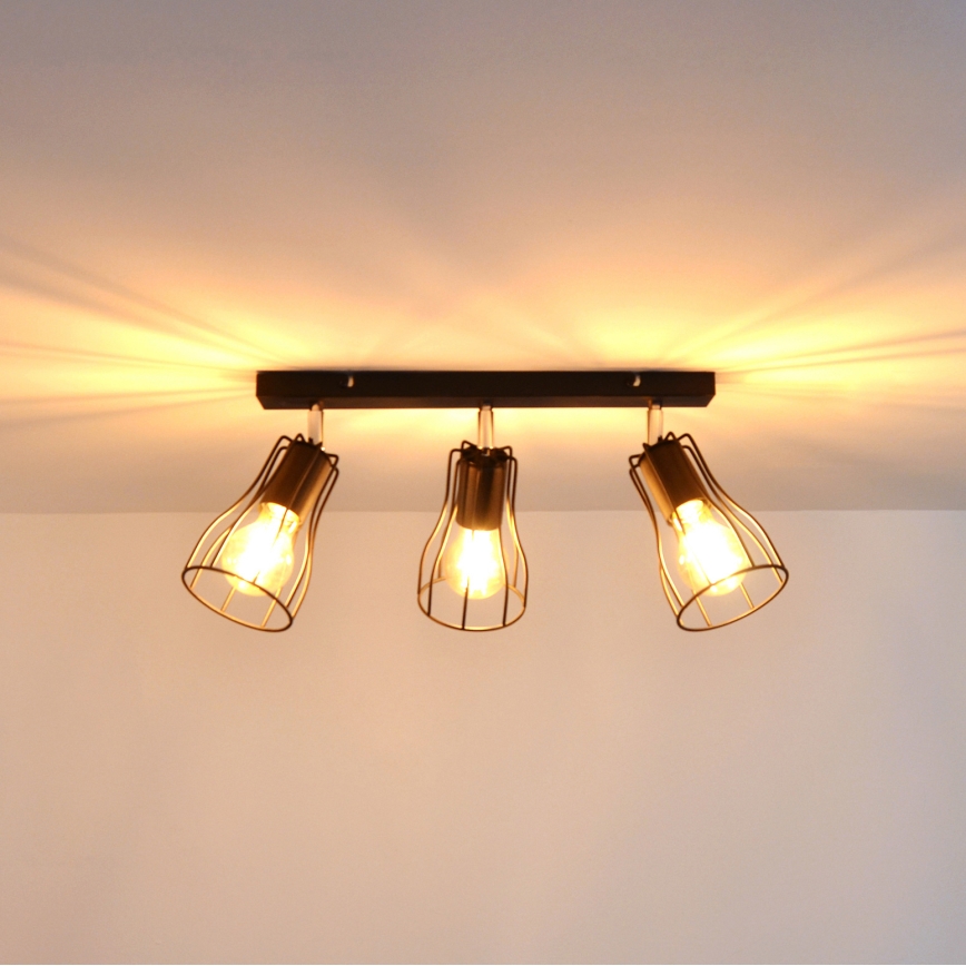LED Spot TUBE II 3xE27/15W/230V zwart