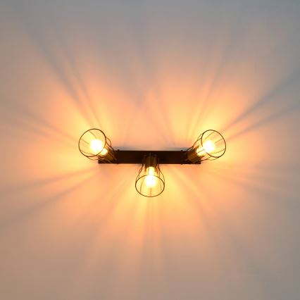 LED Spot TUBE II 3xE27/15W/230V zwart
