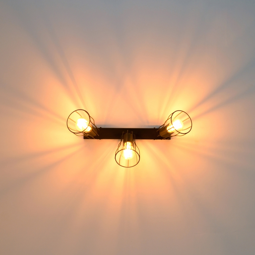 LED Spot TUBE II 3xE27/15W/230V zwart