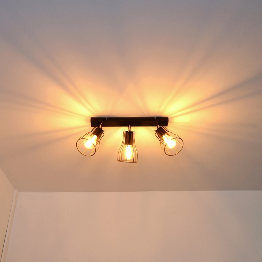 LED Spot TUBE II 3xE27/15W/230V zwart