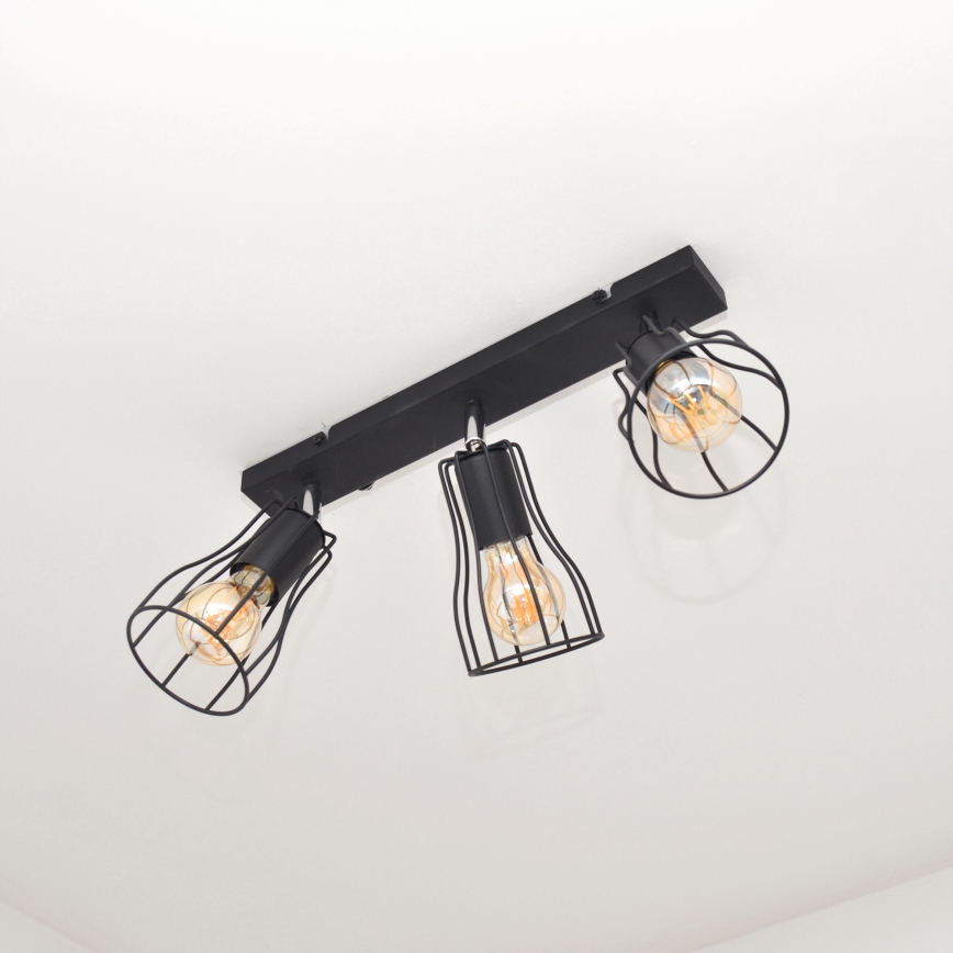 LED Spot TUBE II 3xE27/15W/230V zwart