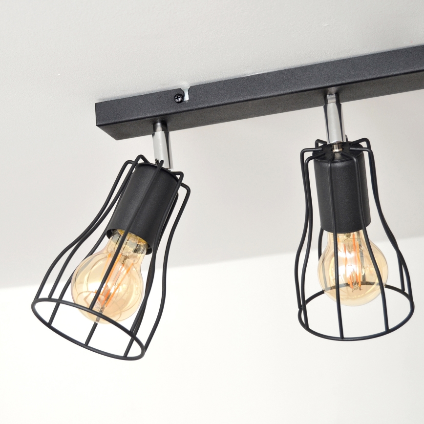 LED Spot TUBE II 3xE27/15W/230V zwart