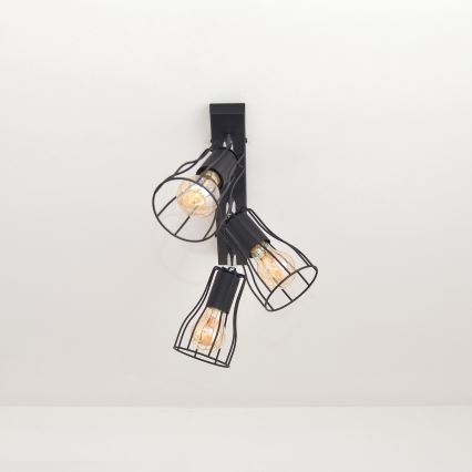 LED Spot TUBE II 3xE27/15W/230V zwart