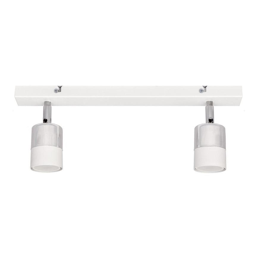 LED spot TUBSSON 2xGU10/4,8W/230V wit/glanzend chroom 