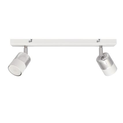 LED spot TUBSSON 2xGU10/4,8W/230V wit/glanzend chroom 