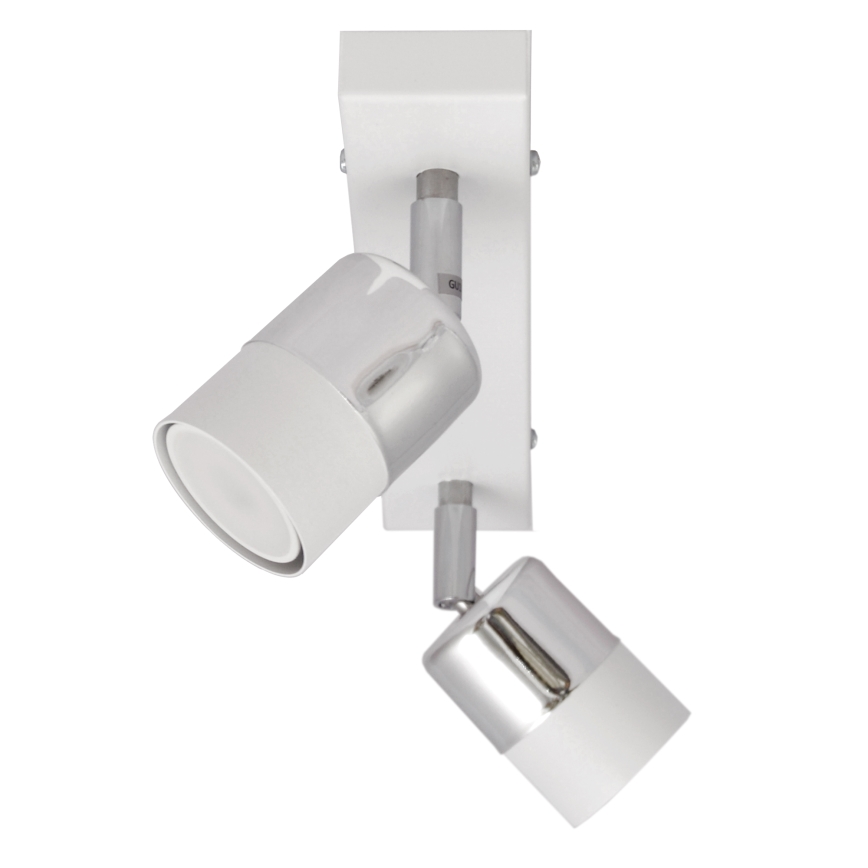 LED spot TUBSSON 2xGU10/4,8W/230V wit/glanzend chroom 