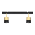 LED Spot TUBSSON 2xGU10/4,8W/230V zwart/goud