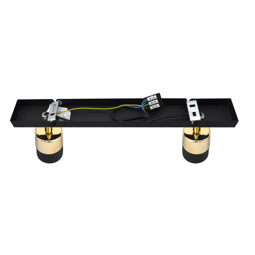 LED Spot TUBSSON 2xGU10/4,8W/230V zwart/goud