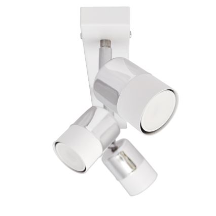 LED spot TUBSSON 3xGU10/4,8W/230V wit/glanzend chroom 