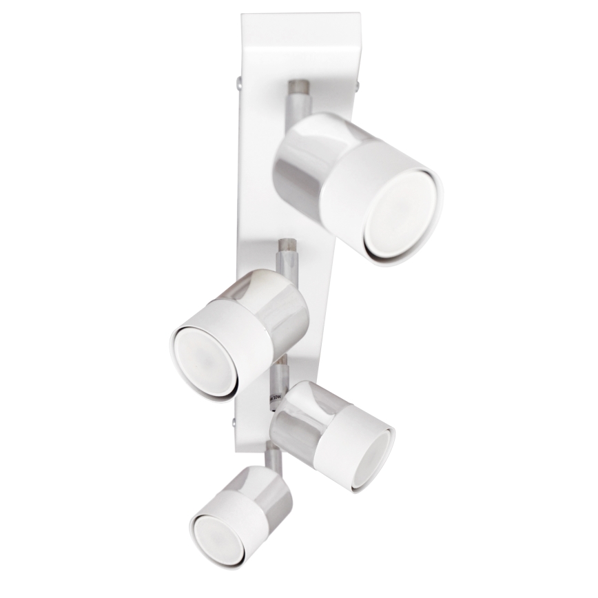LED spot TUBSSON 4xGU10/4,8W/230V wit/glanzend chroom 
