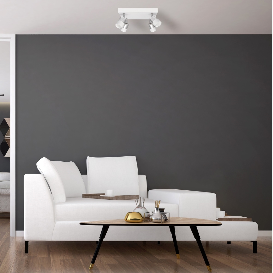 LED spot TUBSSON 4xGU10/4,8W/230V wit/glanzend chroom