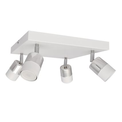 LED spot TUBSSON 4xGU10/4,8W/230V wit/glanzend chroom