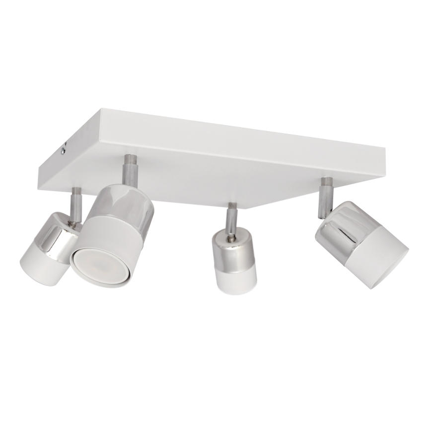 LED spot TUBSSON 4xGU10/4,8W/230V wit/glanzend chroom