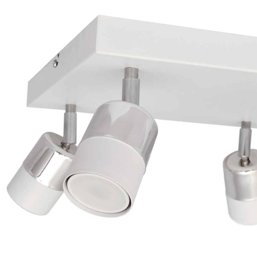 LED spot TUBSSON 4xGU10/4,8W/230V wit/glanzend chroom