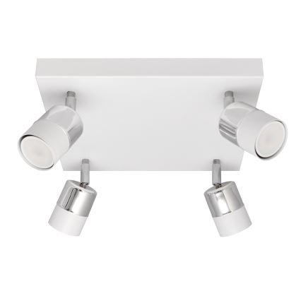 LED spot TUBSSON 4xGU10/4,8W/230V wit/glanzend chroom