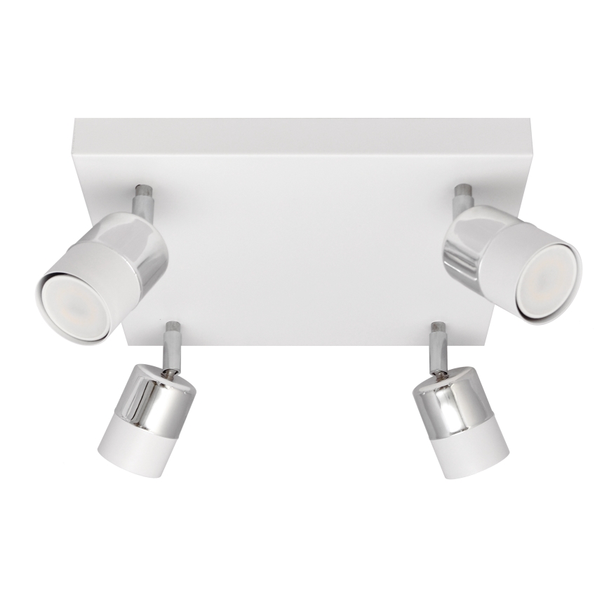 LED spot TUBSSON 4xGU10/4,8W/230V wit/glanzend chroom
