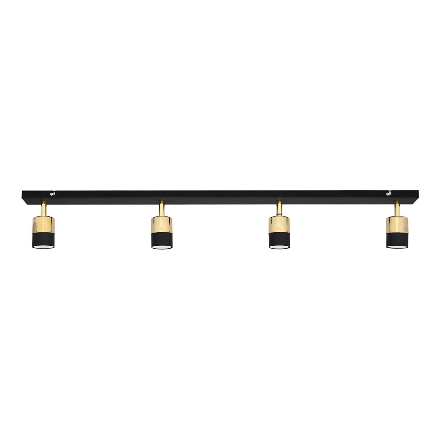 LED Spot TUBSSON 4xGU10/4,8W/230V zwart/goud