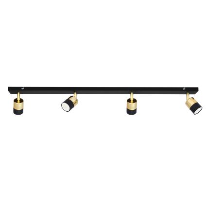 LED Spot TUBSSON 4xGU10/4,8W/230V zwart/goud