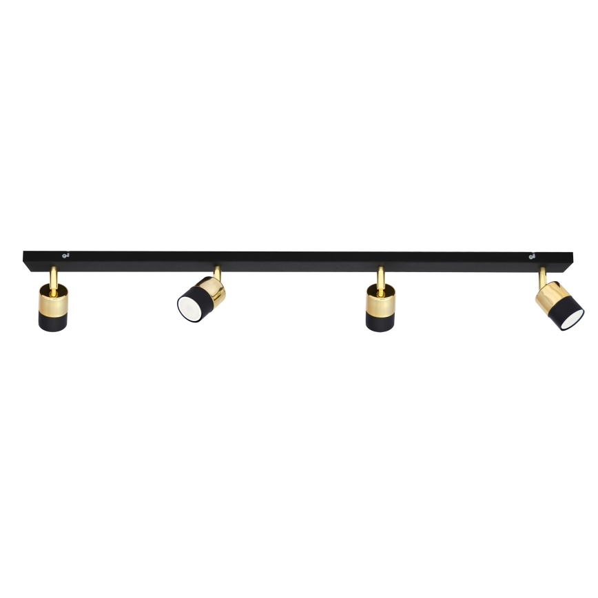 LED Spot TUBSSON 4xGU10/4,8W/230V zwart/goud