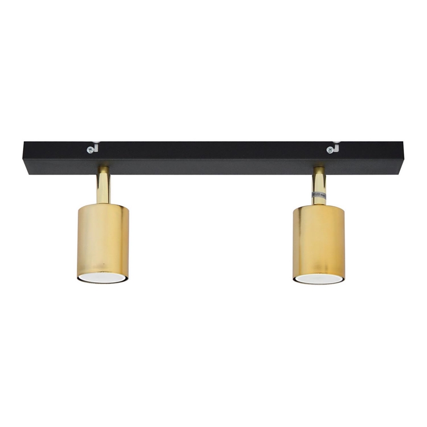 LED Spot  TUNE 2xGU10/4,8W/230V goud/zwart