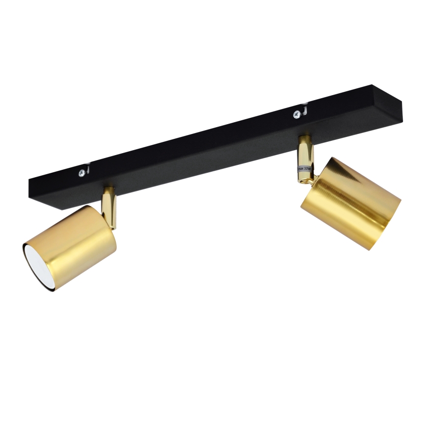LED Spot  TUNE 2xGU10/4,8W/230V goud/zwart