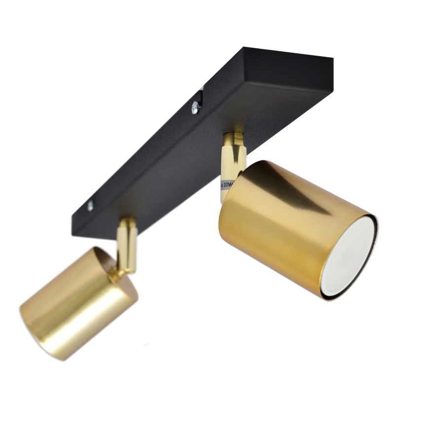 LED Spot  TUNE 2xGU10/4,8W/230V goud/zwart