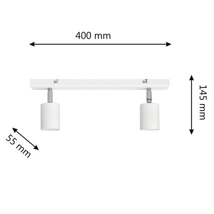 LED spot TUNE 2xGU10/4,8W/230V wit
