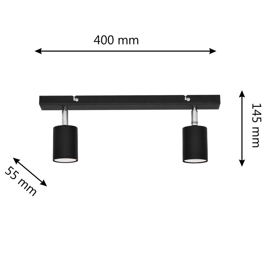 LED spot TUNE 2xGU10/4,8W/230V zwart