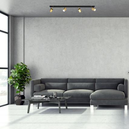 LED Spot  TUNE 4xGU10/4,8W/230V goud/zwart