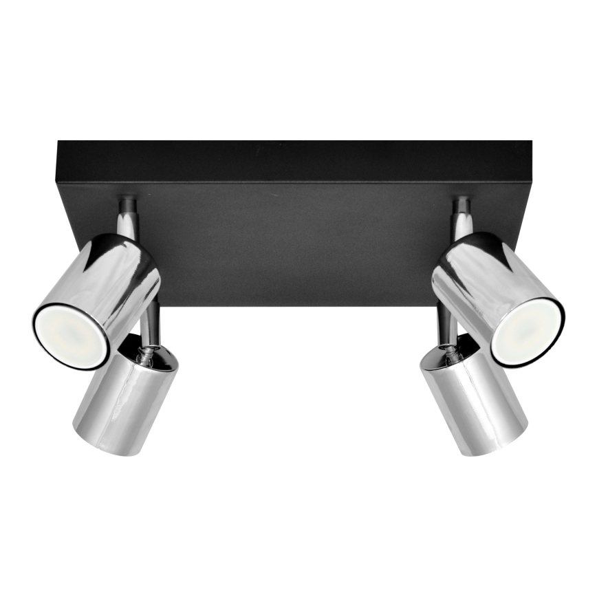 LED spot TUNE 4xGU10/4,8W/230V mat chroom/zwart