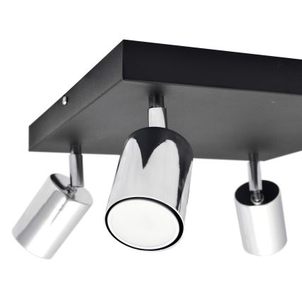 LED spot TUNE 4xGU10/4,8W/230V mat chroom/zwart