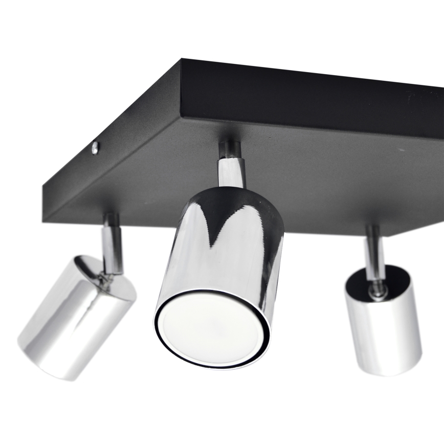 LED spot TUNE 4xGU10/4,8W/230V mat chroom/zwart