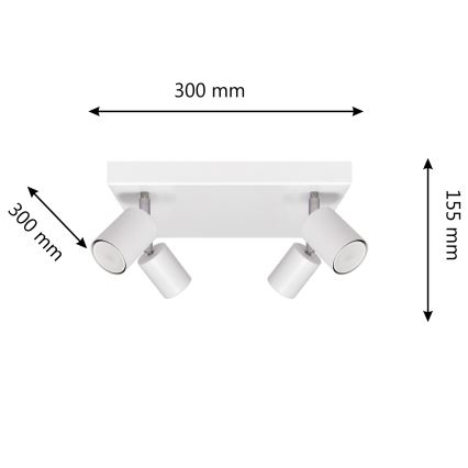 LED spot TUNE 4xGU10/4,8W/230V wit